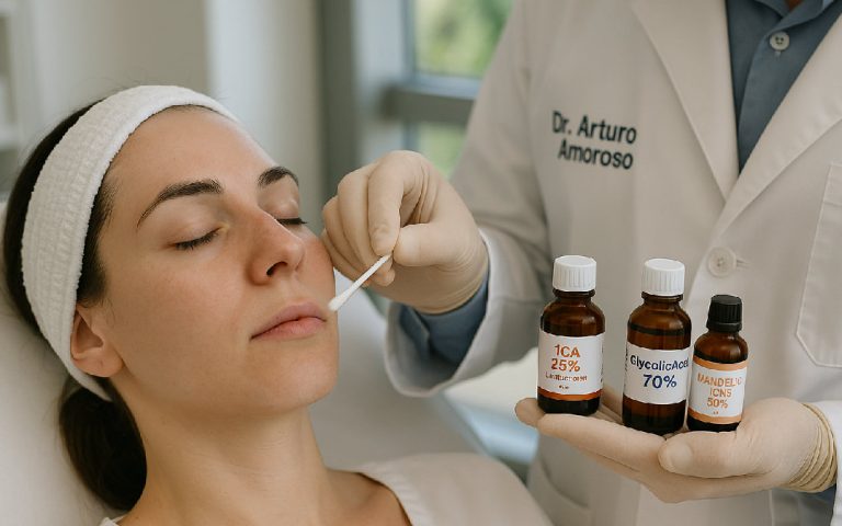 Peeling chimico viso Napoli - trattamento con TCA glicolico e mandelico