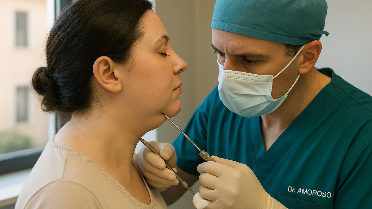 Liposuzione mento Napoli – riduzione doppio mento con il Dr. Amoroso